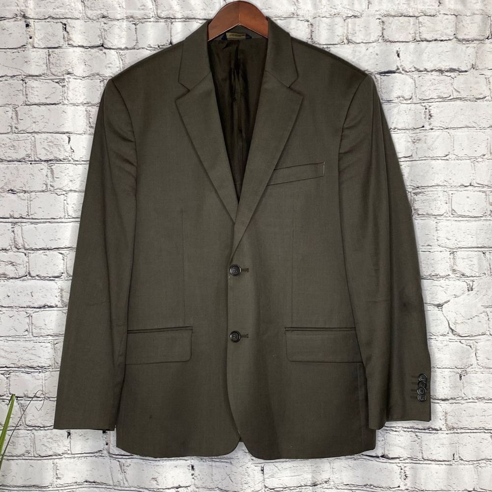Banana Republic Men's 2 Button Blazer Sport Coat V-Neck Long Sleeve Brown Size 4